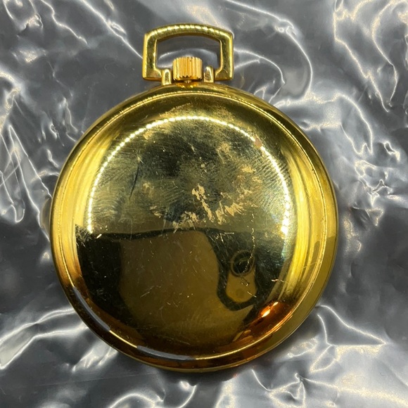 Vintage Le Jour 17 Jewel Pocket Watch Gold Tone - Picture 6 of 6